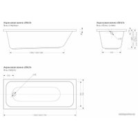 Ванна Метакам Strict 170x70
