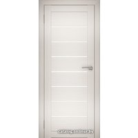 Межкомнатная дверь Юни Амати 1 80x200 (эшвайт/матовое стекло)