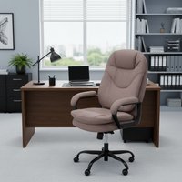 Офисное кресло TetChair Comfort Lux (22) metalBL (ткань, светло-коричневый, KUB 03)