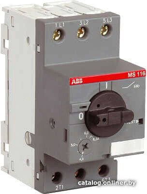 Выключатель автоматический ABB MS116-4 4А 1.5кВт 50кА 1SAM250000R1008