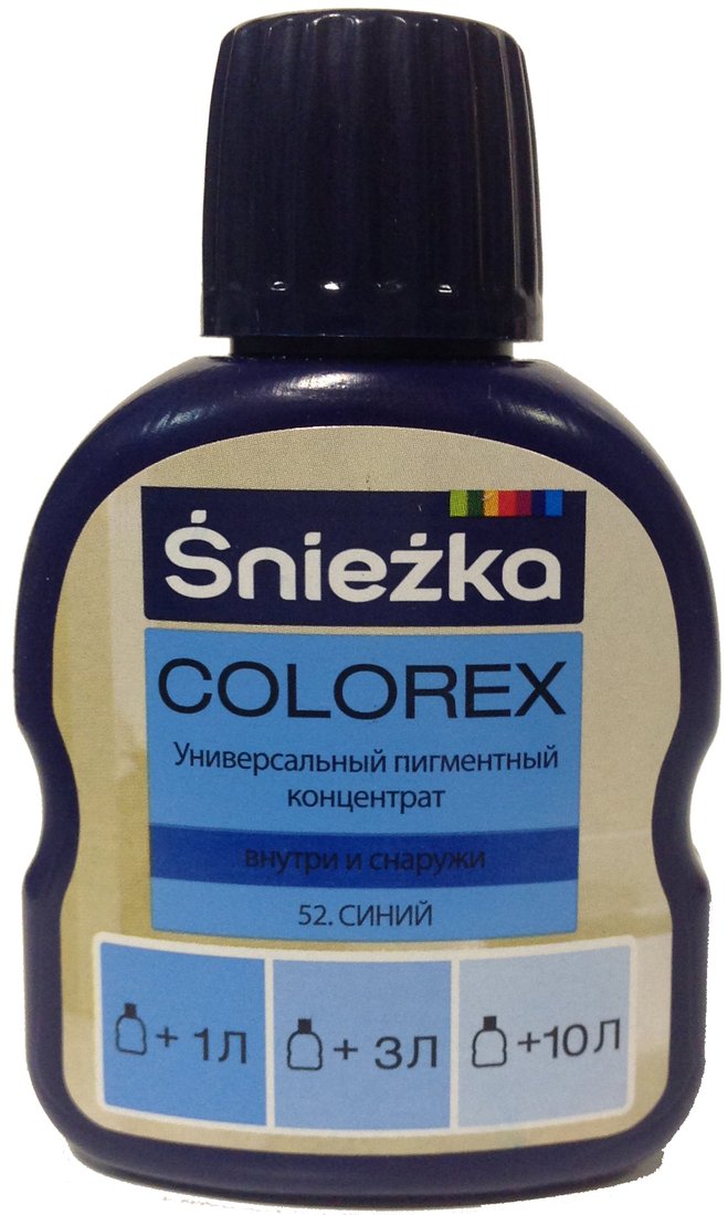 

Колеровочная краска Sniezka Colorex 0.1 л (№52, синий)