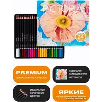 Набор цветных карандашей Pictoria Botanica CPS24B (24 шт)