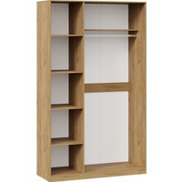 Шкаф распашной Трия Хилтон комбинированный (дуб крафт золотой/белый матовый)