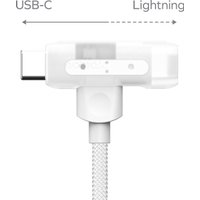 Кабель Momax DL56W 1-Link Flow Duo USB Type-C - Lightning/USB Type-C (1.5 м, белый)