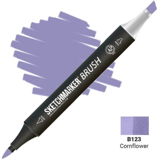 

Маркер художественный Sketchmarker Brush Двусторонний B123 SMB-B123 (василек)