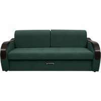 Диван Сириус Лидер-6 ППУ 225x110 (Eva 19 велюр темно-зеленый)
