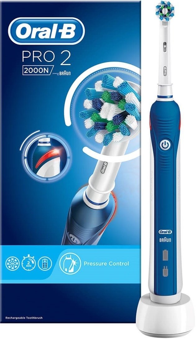 

Электрическая зубная щетка Oral-B Pro 2 2000N D501.513.2 (синий)