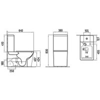 Унитаз напольный Deante Up Uno VSS01101B с крышкой Slim Soft-Close