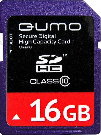 Карта памяти QUMO SDHC (Class 10) 16GB (QM16GSDHC10)