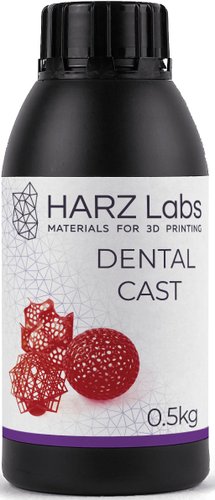 Фотополимер HARZ Labs Dental Cast 500 г (вишневый)