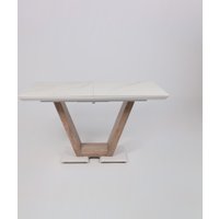 Кухонный стол Аврора Торонто 140-171.5x80 (камень белый Greys white/Ель умбра)