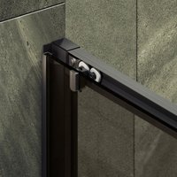 Душевая дверь MaybahGlass 195x120 MGD-1541-6 (бронза стекло/черный) в Борисове