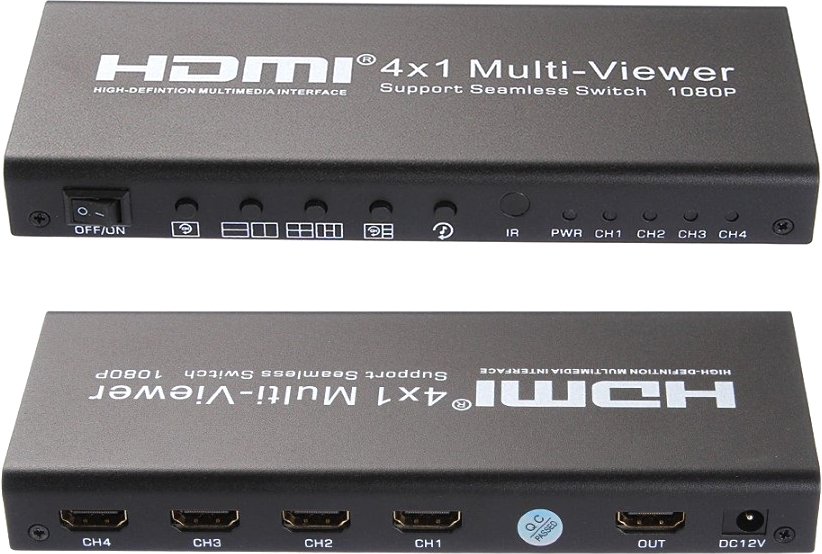 

Переключатель USBTOP Делитель экрана на 4 части - квадратор HDMI FullHD