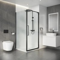 Душевой уголок Niagara Nova NG-35-10AGR-A90GR-34 100х90х195 (графит/прозрачное стекло)