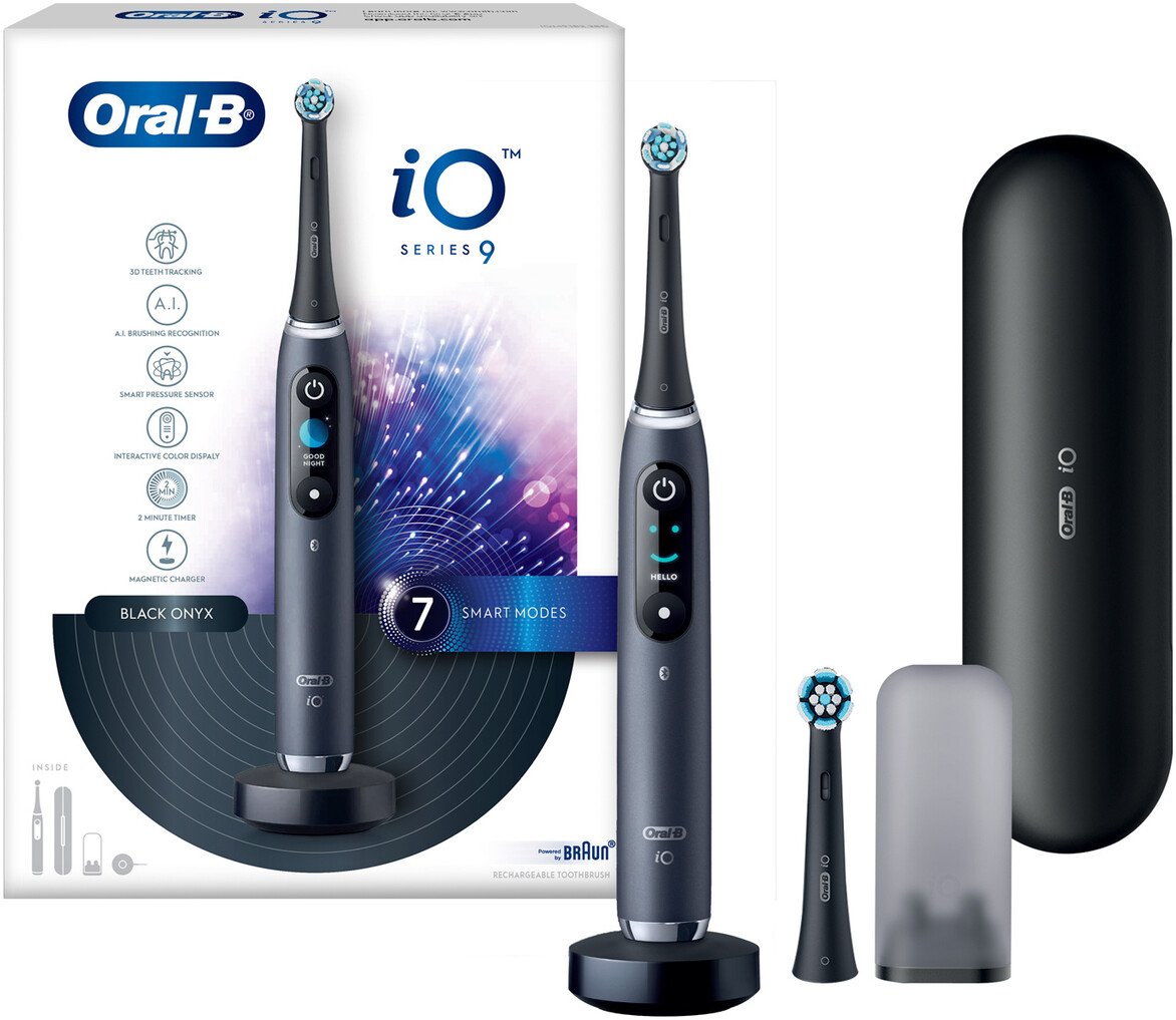 

Электрическая зубная щетка Oral-B iO Series 9 Black Onyx iOM9.2Q2.2AD (с 2-мя насадками)