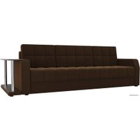 Диван Лига диванов Атлантида 102222 (микровельвет, коричневый)