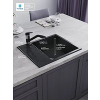 Кухонная мойка Polygran Deka 600 (космос)