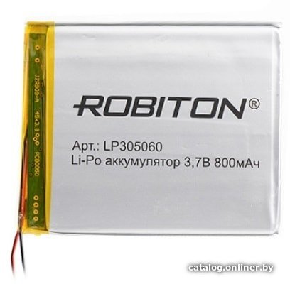 Аккумулятор Robiton LP305060 800mAh 1шт