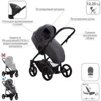 Универсальная коляска BEBETTO Explorer Air Pro (2 в 1, 03/черная рама)