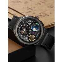 Умные часы Skmei S232 (с черным кожаным ремешком)