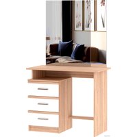 Туалетный столик с зеркалом Памир Сакура (дуб сонома/белый глянец)