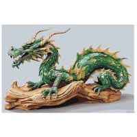 Картина по номерам SLAVINA Зеленый дракон символ 2024 40 x 60 см FNBB-greendragonv2 в Гомеле