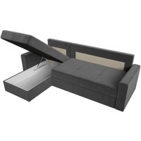 Угловой диван Лига диванов Верона лайт левый (велюр серый)