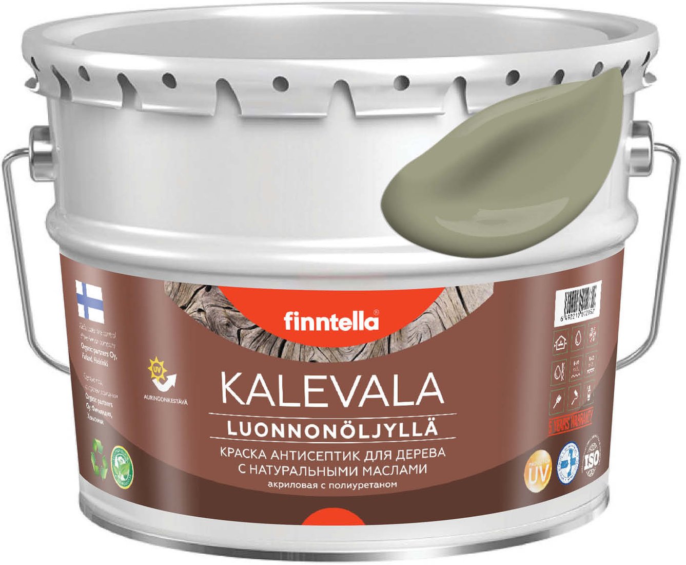 

Краска Finntella Kalevala Khaki F-13-1-9-FL022 9 л (зеленый/серый)