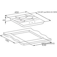 Варочная панель Weissgauff HGG 451 WGH