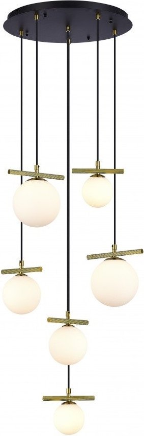 Подвесная люстра iLamp Golden 2134-6D BR+MBK