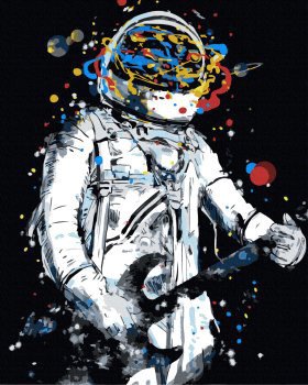 Картина по номерам PaintBoy Космонавт на Луне G528