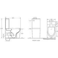 Унитаз напольный WeltWasser Salzbach 001 MT-BL (черный матовый)