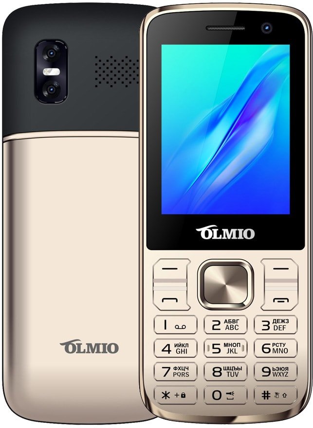 

Кнопочный телефон Olmio M22 (золотистый)
