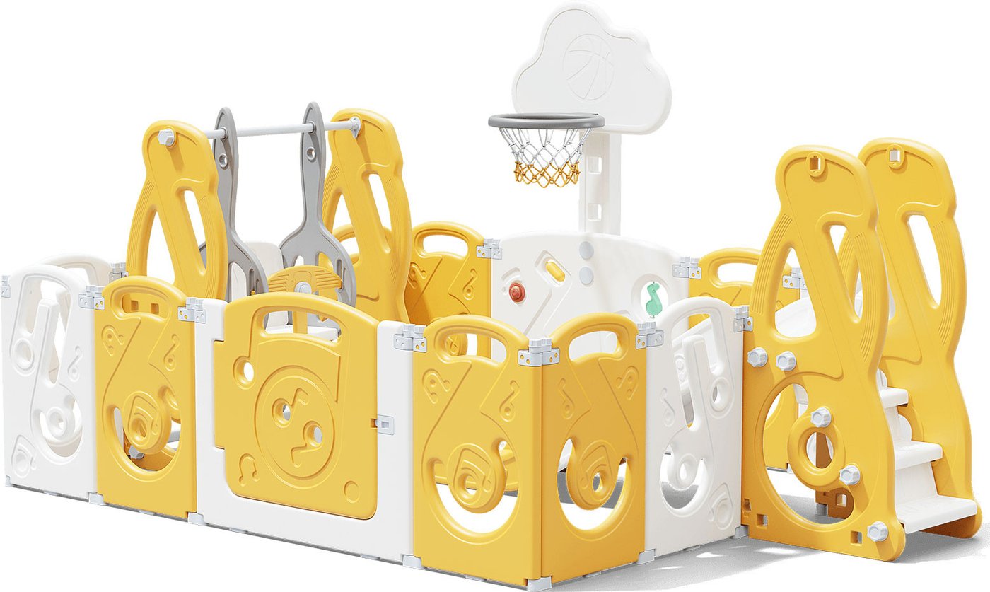 

Игровой манеж UNIX kids SUPREME Music 160x160 Yellow с качелями