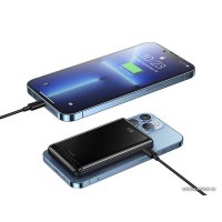 Внешний аккумулятор Baseus Magnetic Bracket Wireless Fast Charge 10000mAh (белый)