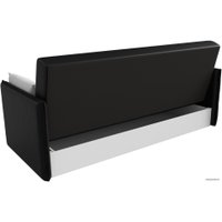 Диван Лига диванов Лига-018 117890 (экокожа черный/подушки белый)