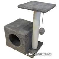 Комплекс Cat House с боковой полкой 0.58 (хлопок серый)