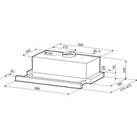 Кухонная вытяжка Krona Kamilla 600 TK 1 мотор КА-00008312 (черный) в Пинске