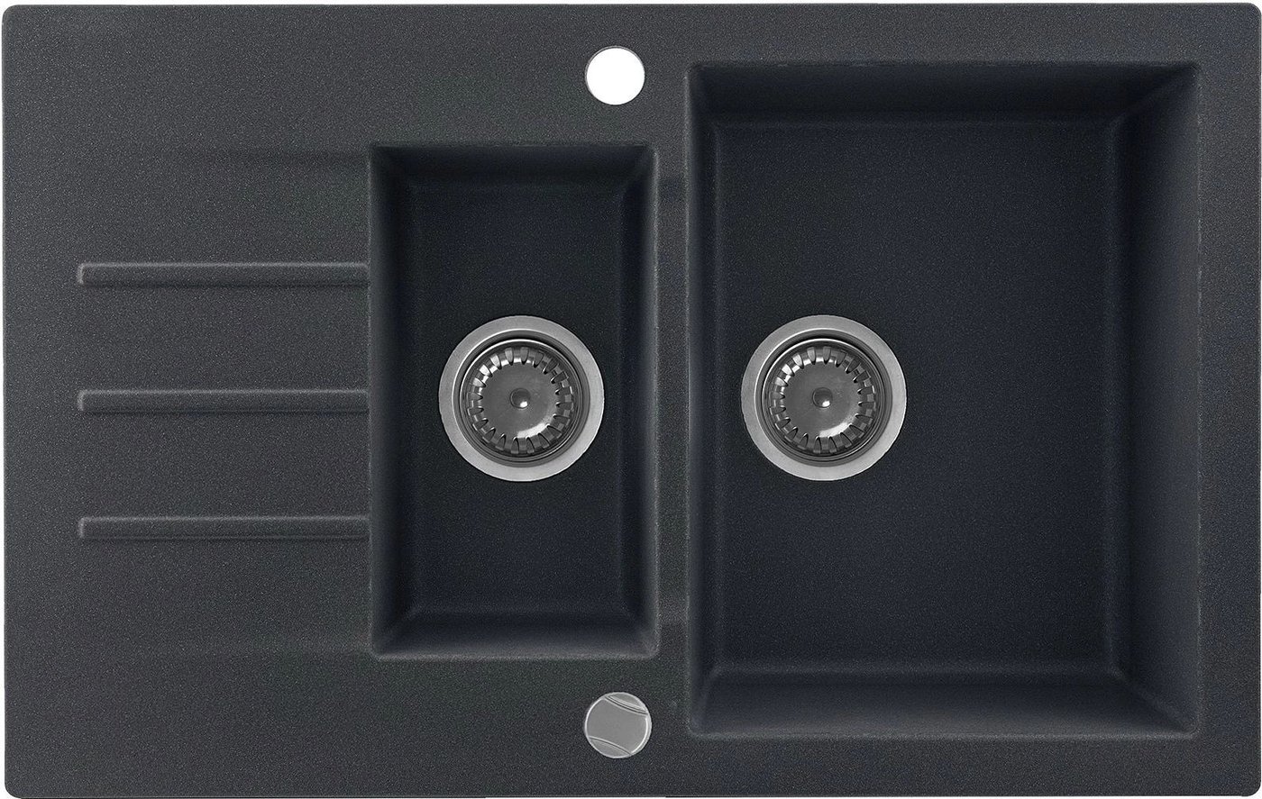 Кухонная мойка Kernau KGS A 6079 1.5B1D Black Metallic