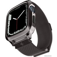 Ремешок Spigen Metal Fit Pro для Apple Watch (45/44 мм) (темно-серый)