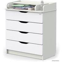 Детский комод Атон Мебель Сириус-2 804 Wood (белый премиум)