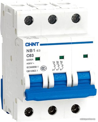 Выключатель автоматический Chint NB1-63 3P 32A 6кА (C) 179705