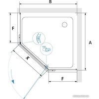 Душевой уголок RGW PA-82B 41088288-14 80x80 (черный/прозрачное стекло)