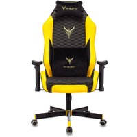 Игровое (геймерское) кресло Бюрократ Knight Neon (черный/желтый экокожа)