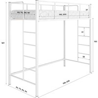 Кровать-чердак Князев Мебель Хельга 1 ХЕ1.90.200.Б (белый муар)