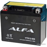 Мотоциклетный аккумулятор ALFA YTX12-BS (12 А·ч)