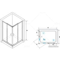 Душевой уголок RGW PA-146B 020814690-14 90x100 (черный/прозрачное стекло)