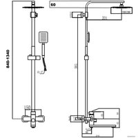 Душевая система  Fmark FS8145-35H