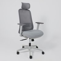 Офисное кресло AksHome Gem (сетка/ткань, серый/белый полиамид) в Солигорске