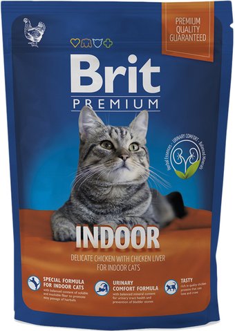 Сухой корм для кошек Brit Premium Cat Indoor с курицей 400 г